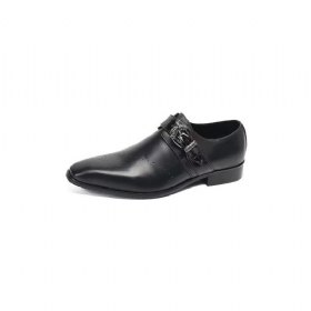 Ανδρικά Επίσημα Παπούτσια Monkstraps Κομψά Slip-on Με Γνήσιο Δέρμα