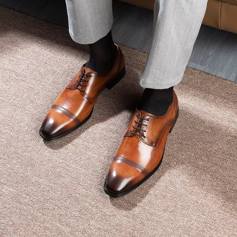 Ανδρικά Επίσημα Παπούτσια Office Derbies Dress - Καφές