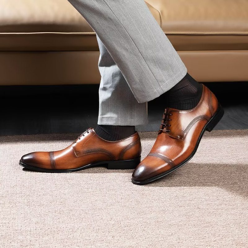 Ανδρικά Επίσημα Παπούτσια Office Derbies Dress - Καφές