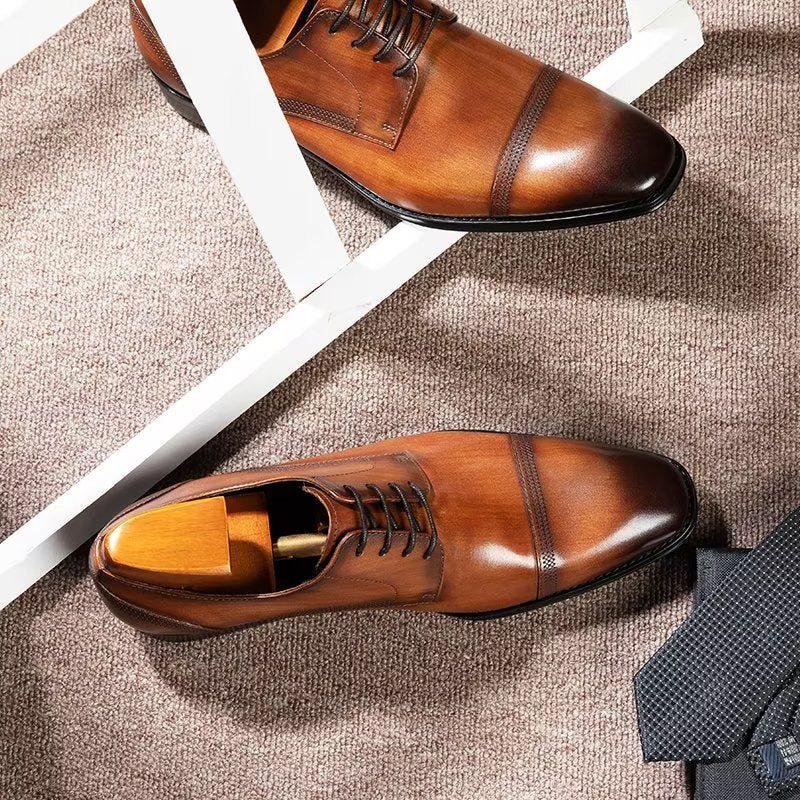 Ανδρικά Επίσημα Παπούτσια Office Derbies Dress - Καφές