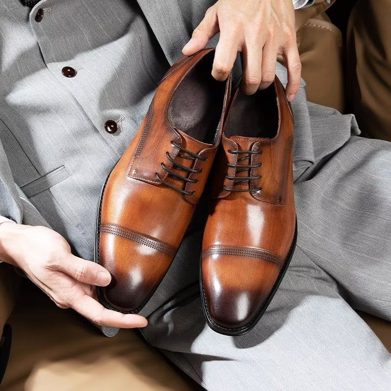 Ανδρικά Επίσημα Παπούτσια Office Derbies Dress - Καφές