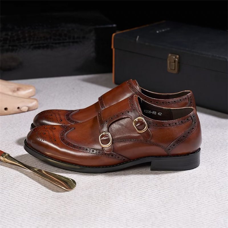 Ανδρικά Επίσημα Παπούτσια Sleek Κύριοι Slip-on Essentials - Καφέ