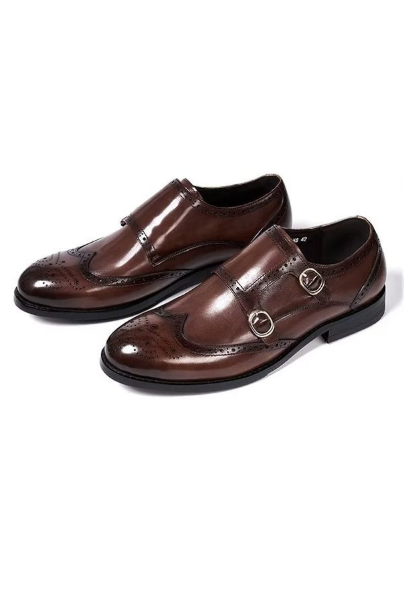 Ανδρικά Επίσημα Παπούτσια Sleek Κύριοι Slip-on Essentials - Καφέ