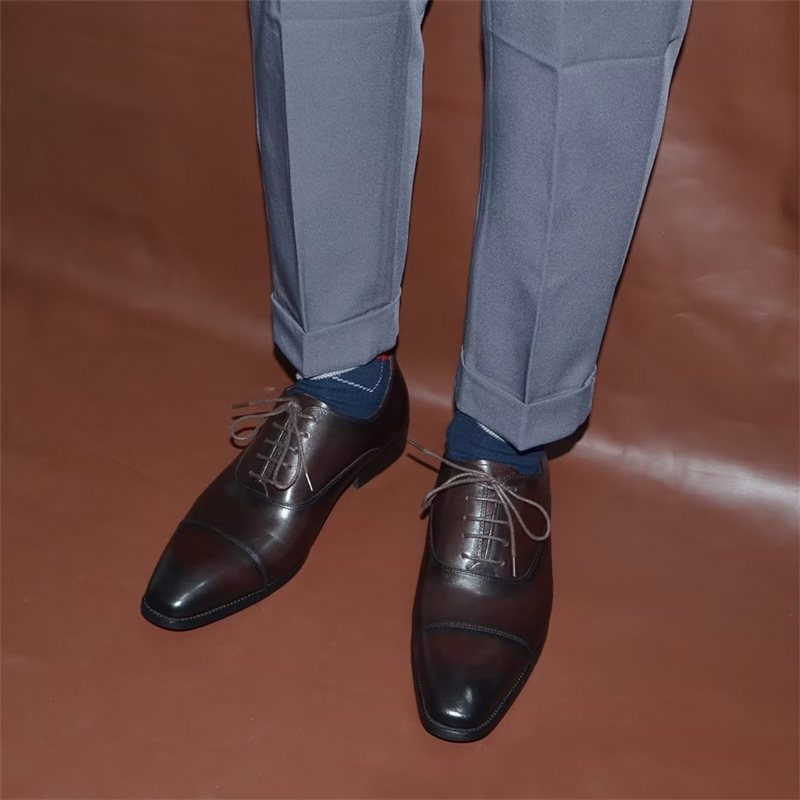 Ανδρικά Επίσημα Παπούτσια Smooth Elegance Slip-on Φόρεμα - Καφές