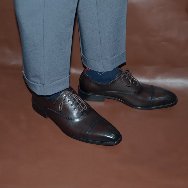 Ανδρικά Επίσημα Παπούτσια Smooth Elegance Slip-on Φόρεμα - Καφές