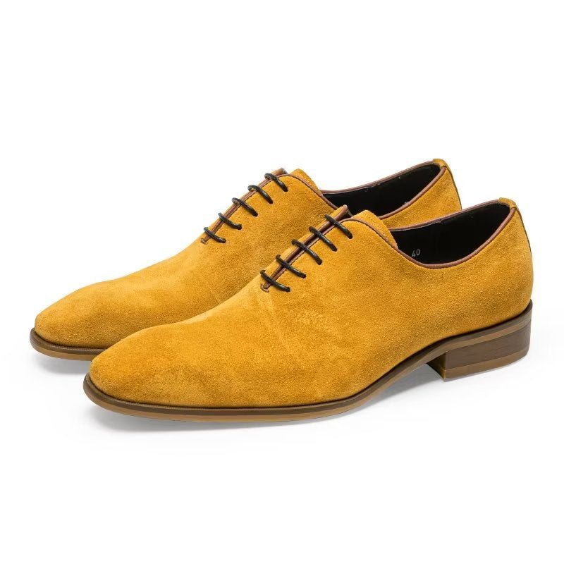 Ανδρικά Επίσημα Παπούτσια Suede Elegance Oxford Φόρεμα - Κίτρινο