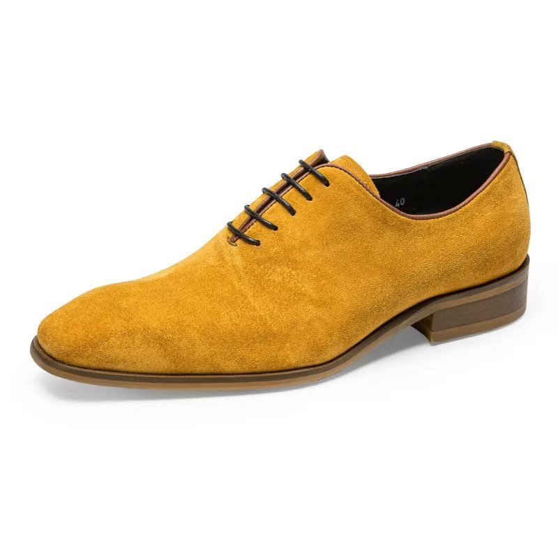 Ανδρικά Επίσημα Παπούτσια Suede Elegance Oxford Φόρεμα - Κίτρινο