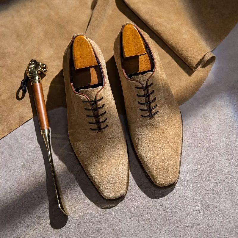 Ανδρικά Επίσημα Παπούτσια Suede Elegance Oxford Φόρεμα - Μπεζ