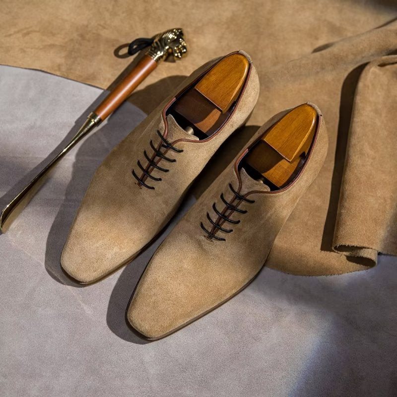 Ανδρικά Επίσημα Παπούτσια Suede Elegance Oxford Φόρεμα - Μπεζ