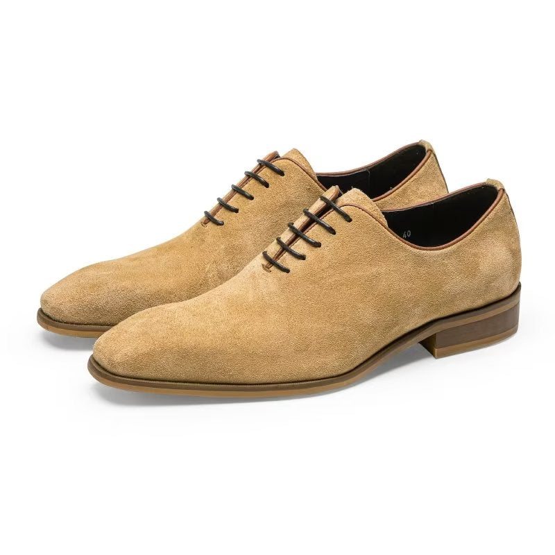 Ανδρικά Επίσημα Παπούτσια Suede Elegance Oxford Φόρεμα - Μπεζ