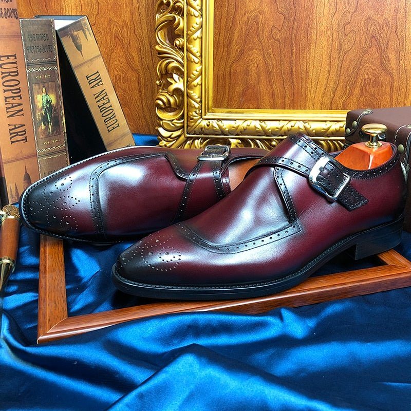 Ανδρικά Επίσημα Παπούτσια Wingtip Oxford Φόρεμα Exquisite Elegance - Κόκκινο