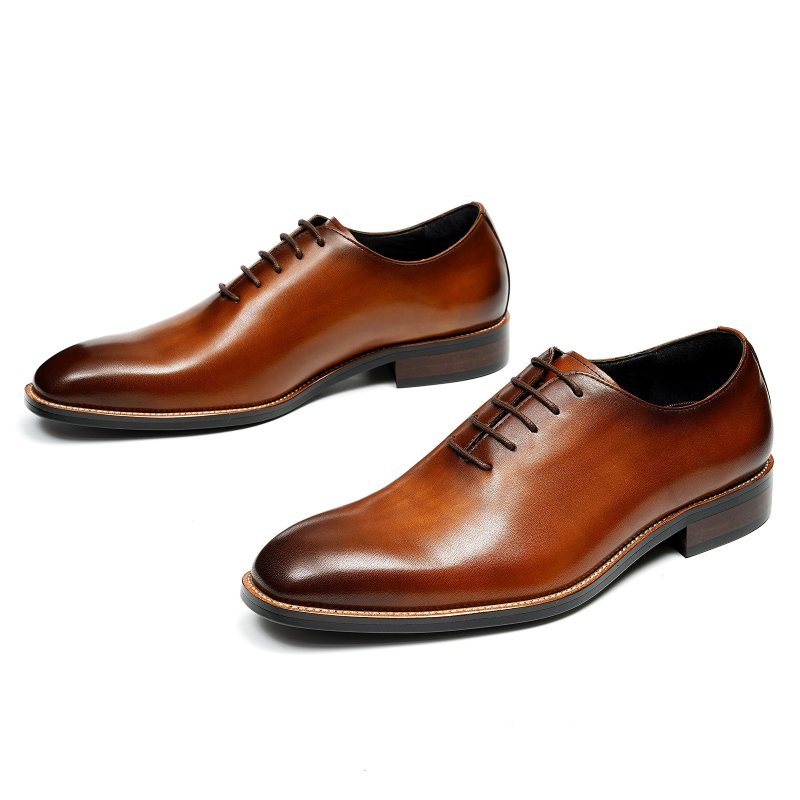 Ανδρικά Επίσημα Παπούτσια Γαμήλια Brogue Exotic Καφέ Πόρπη - Καφέ