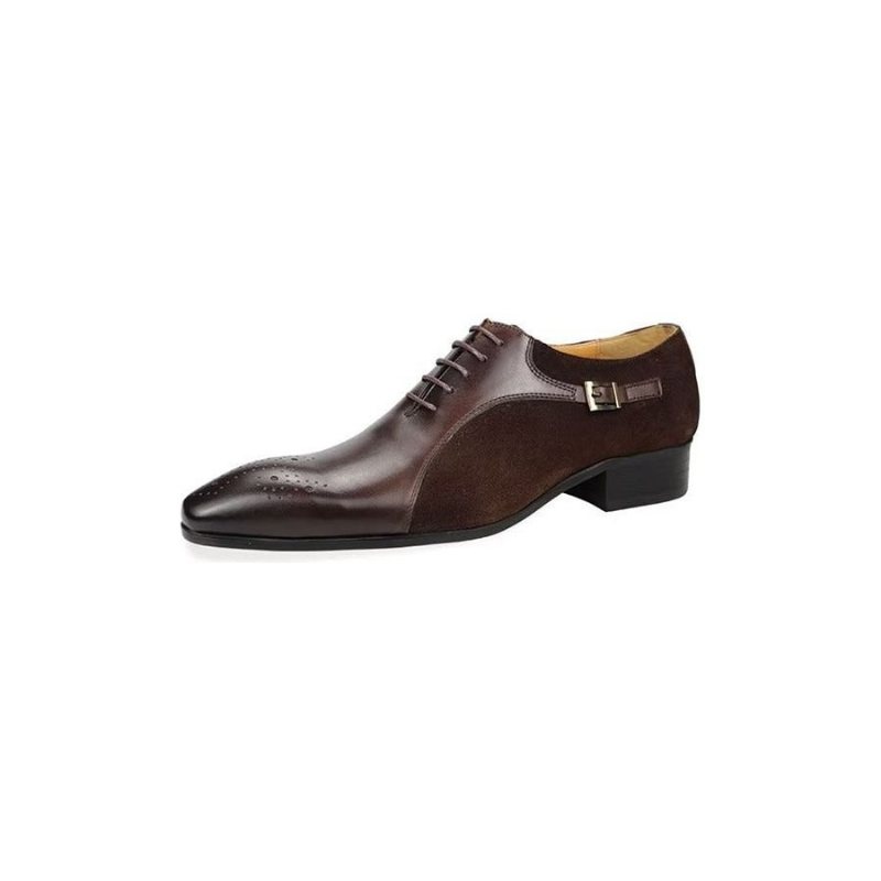 Ανδρικά Επίσημα Παπούτσια Γνήσιο Δέρμα Modish Wedding Brogue - Καφές