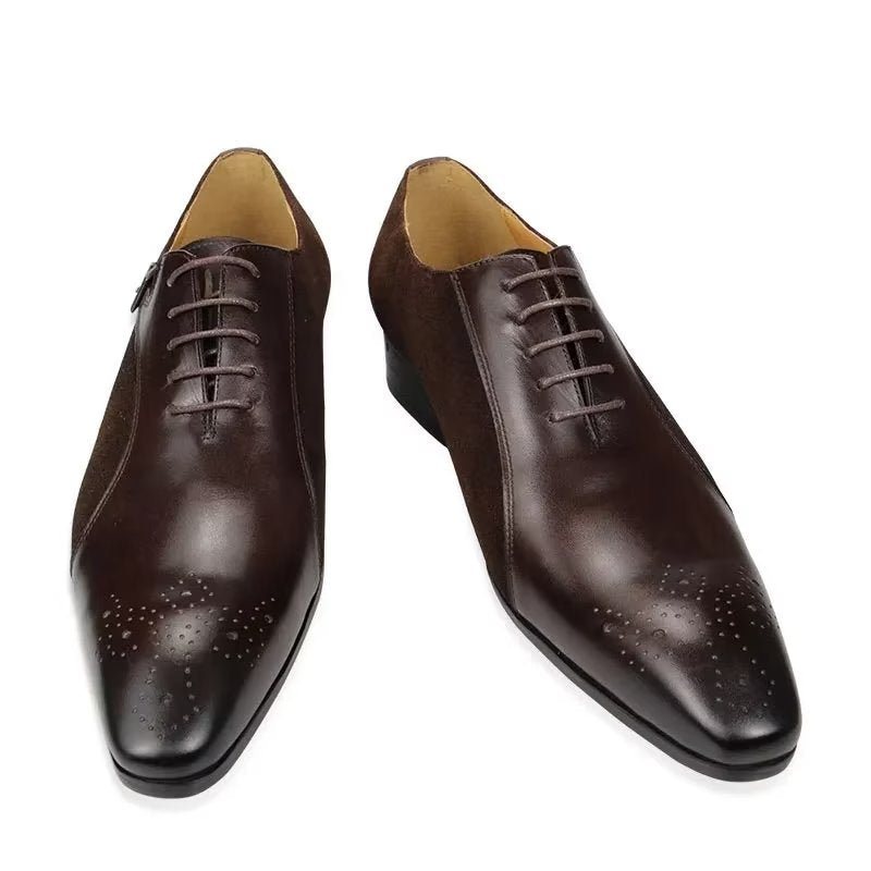 Ανδρικά Επίσημα Παπούτσια Γνήσιο Δέρμα Modish Wedding Brogue - Καφές