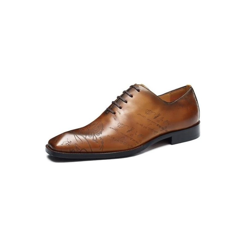 Ανδρικά Επίσημα Παπούτσια Δερμάτινα Brogue Oxford - Καφέ