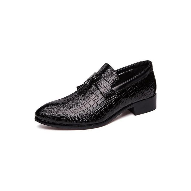 Ανδρικά Επίσημα Παπούτσια Δερμάτινα Chic Business Loafers - Μαύρο