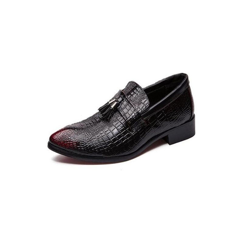 Ανδρικά Επίσημα Παπούτσια Δερμάτινα Chic Business Loafers - Κόκκινο