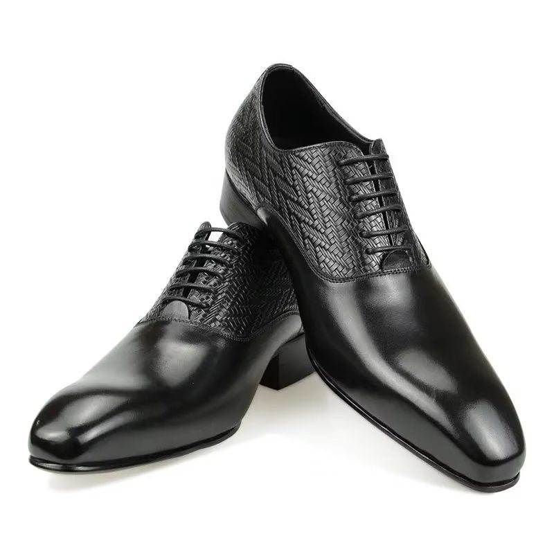 Ανδρικά Επίσημα Παπούτσια Δερμάτινα Modish Brogue Nuptial Oxford - Μαύρος