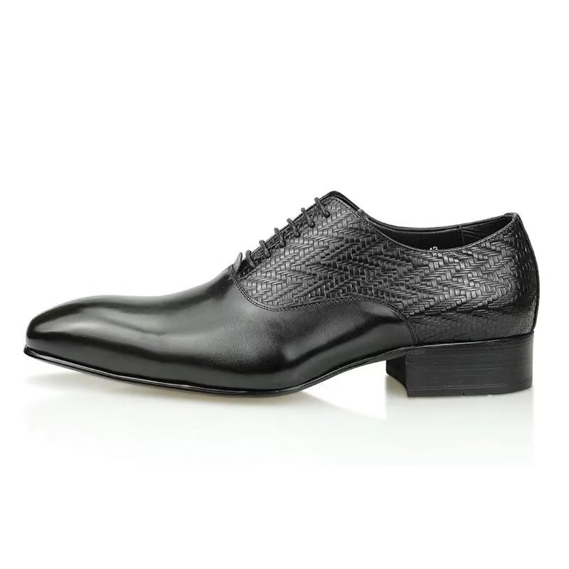 Ανδρικά Επίσημα Παπούτσια Δερμάτινα Modish Brogue Nuptial Oxford - Μαύρος