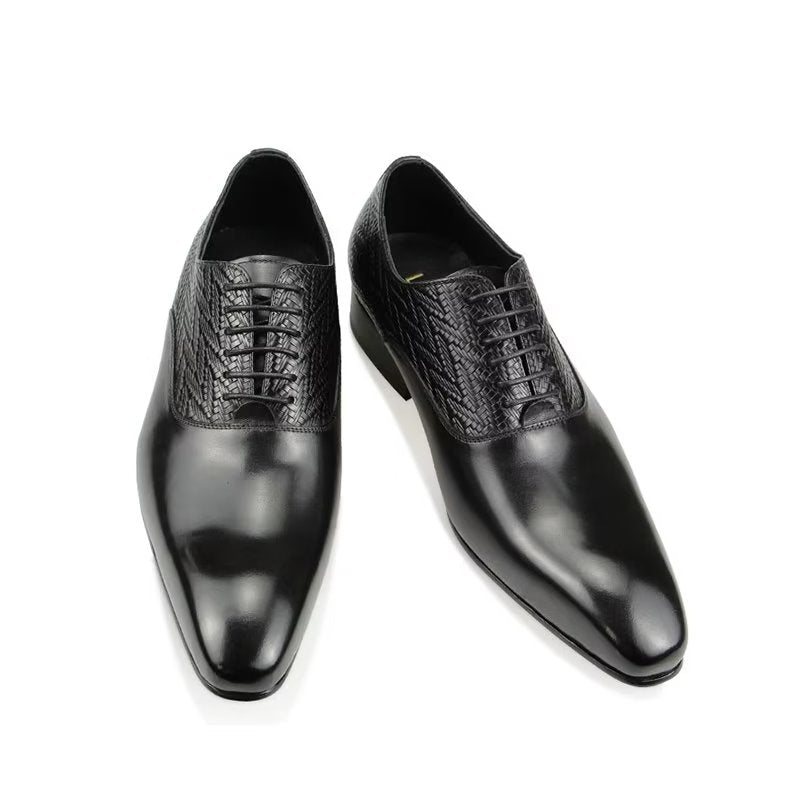 Ανδρικά Επίσημα Παπούτσια Δερμάτινα Modish Brogue Nuptial Oxford - Μαύρος