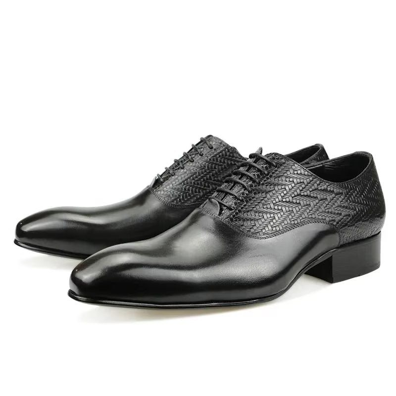 Ανδρικά Επίσημα Παπούτσια Δερμάτινα Modish Brogue Nuptial Oxford - Μαύρος