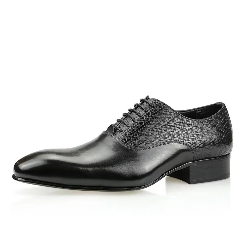 Ανδρικά Επίσημα Παπούτσια Δερμάτινα Modish Brogue Nuptial Oxford - Μαύρος