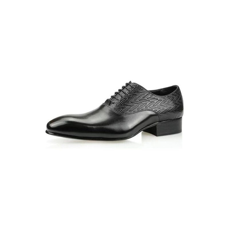 Ανδρικά Επίσημα Παπούτσια Δερμάτινα Modish Brogue Nuptial Oxford - Μαύρος