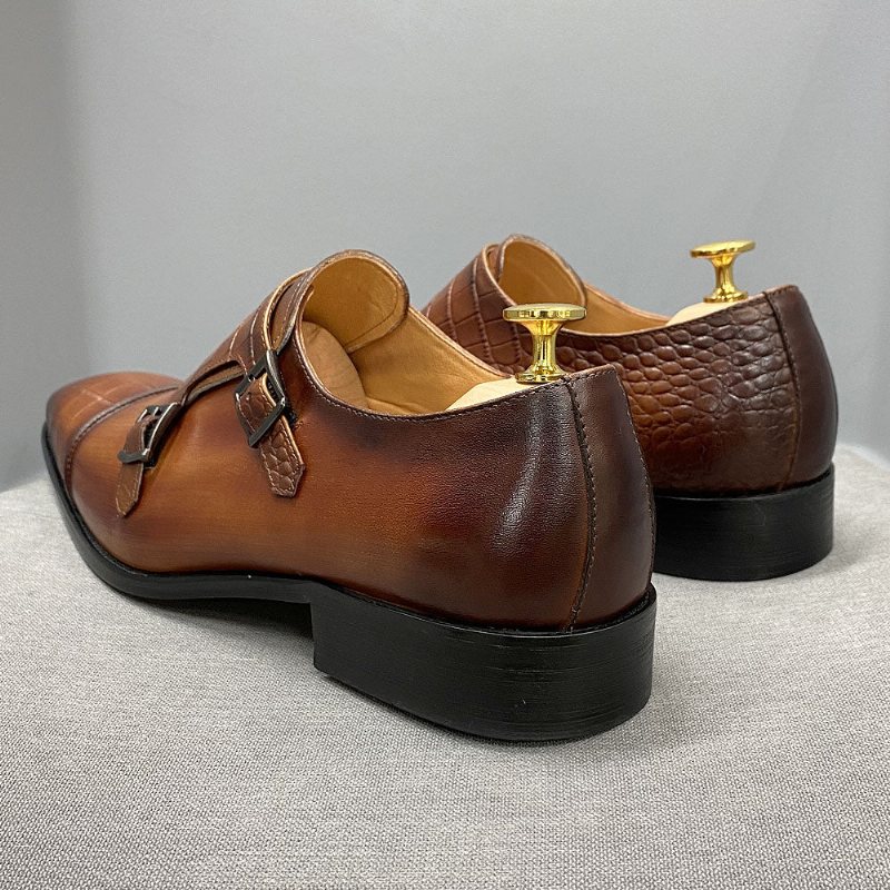 Ανδρικά Επίσημα Παπούτσια Κομψά Φόρεμα Crocblend Monk Strap - Καφές