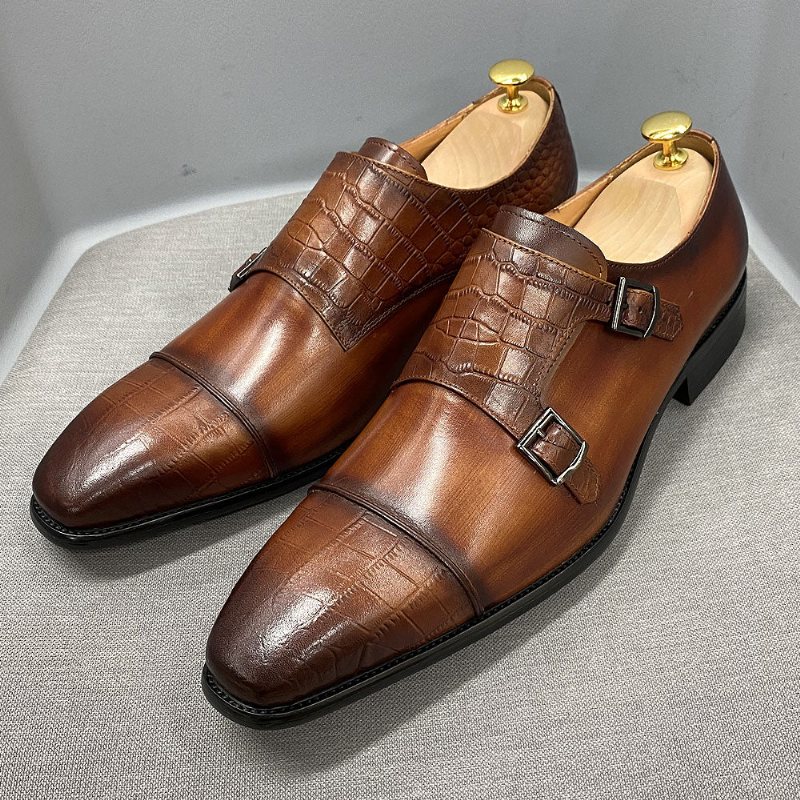 Ανδρικά Επίσημα Παπούτσια Κομψά Φόρεμα Crocblend Monk Strap - Καφές