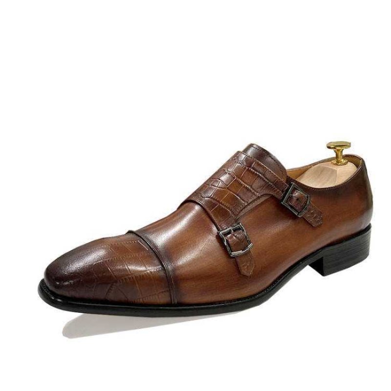 Ανδρικά Επίσημα Παπούτσια Κομψά Φόρεμα Crocblend Monk Strap - Καφές