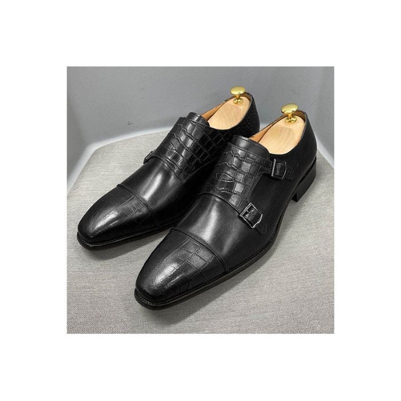 Ανδρικά Επίσημα Παπούτσια Κομψά Φόρεμα Crocblend Monk Strap - Μαύρο