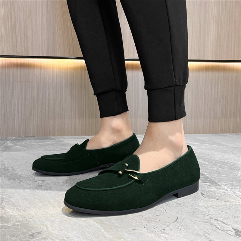 Ανδρικά Επίσημα Παπούτσια Με Φόρεμα Modish Slip-on Στυλ Brogue - Πράσινο