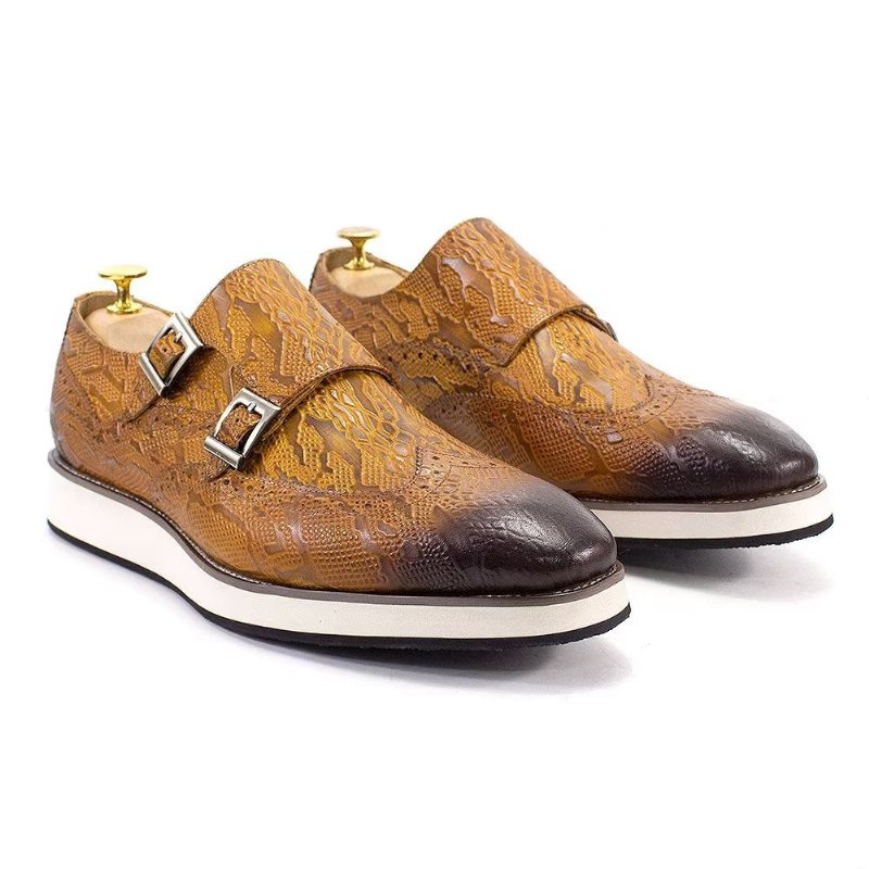 Ανδρικά Επίσημα Παπούτσια Πλούσιο Brogue Wedding Oxford - Καφέ