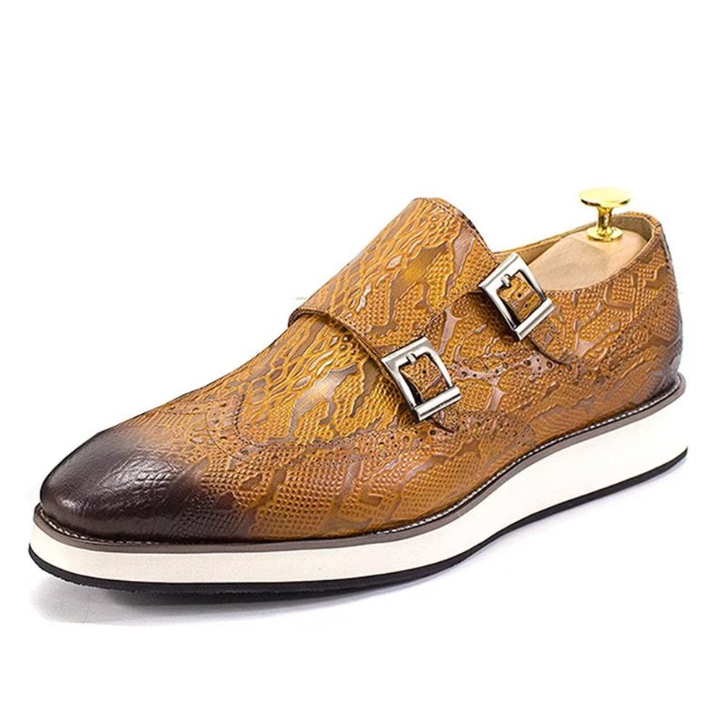 Ανδρικά Επίσημα Παπούτσια Πλούσιο Brogue Wedding Oxford - Καφέ