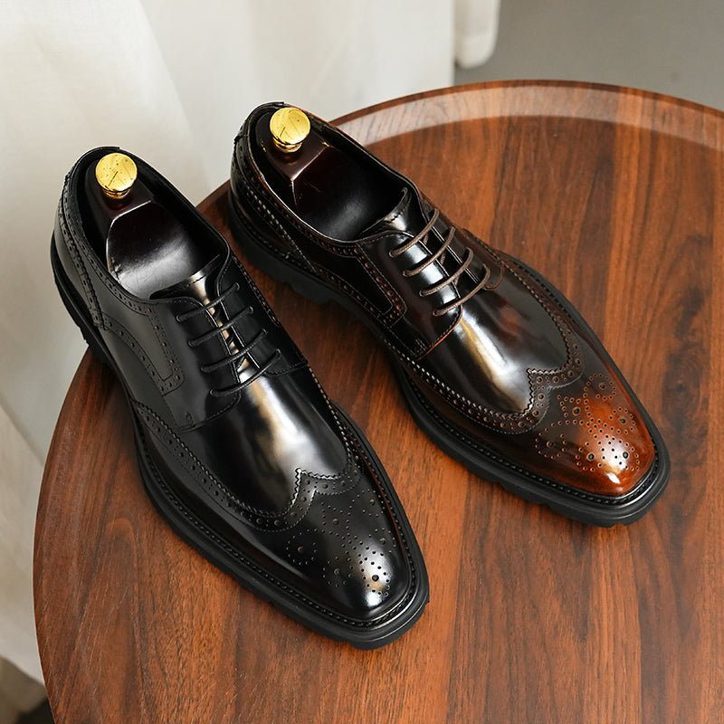 Ανδρικά Επίσημα Παπούτσια Πολυτέλεια Brogue Oxford Φόρεμα - Μαύρο 