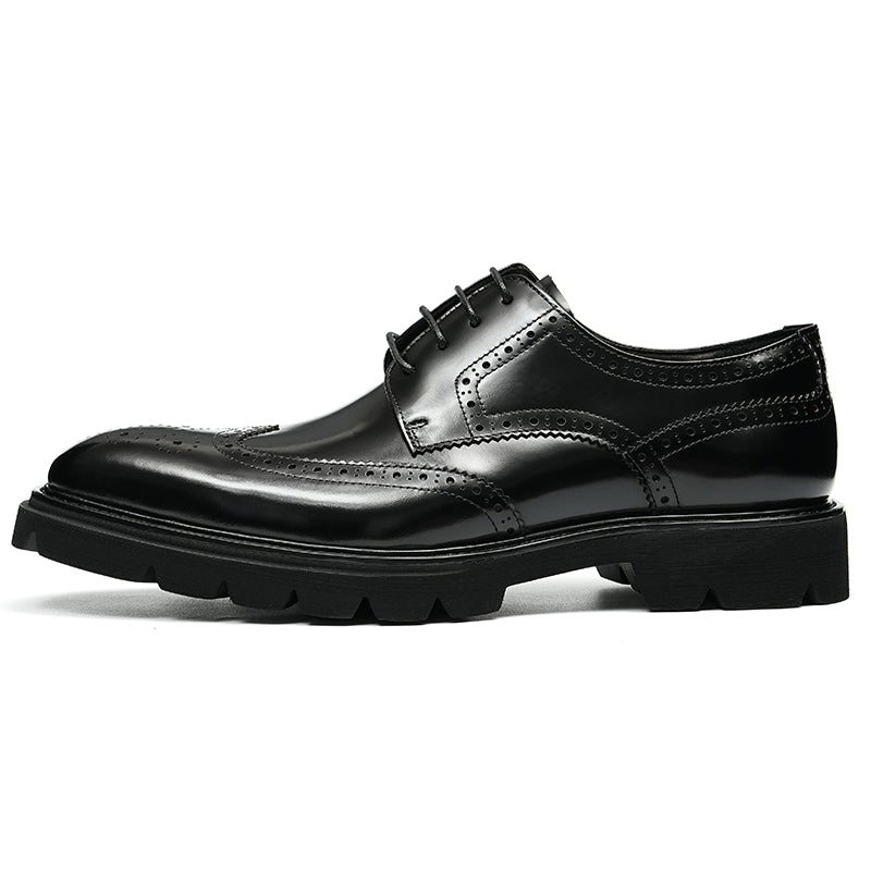 Ανδρικά Επίσημα Παπούτσια Πολυτέλεια Brogue Oxford Φόρεμα - Μαύρο 