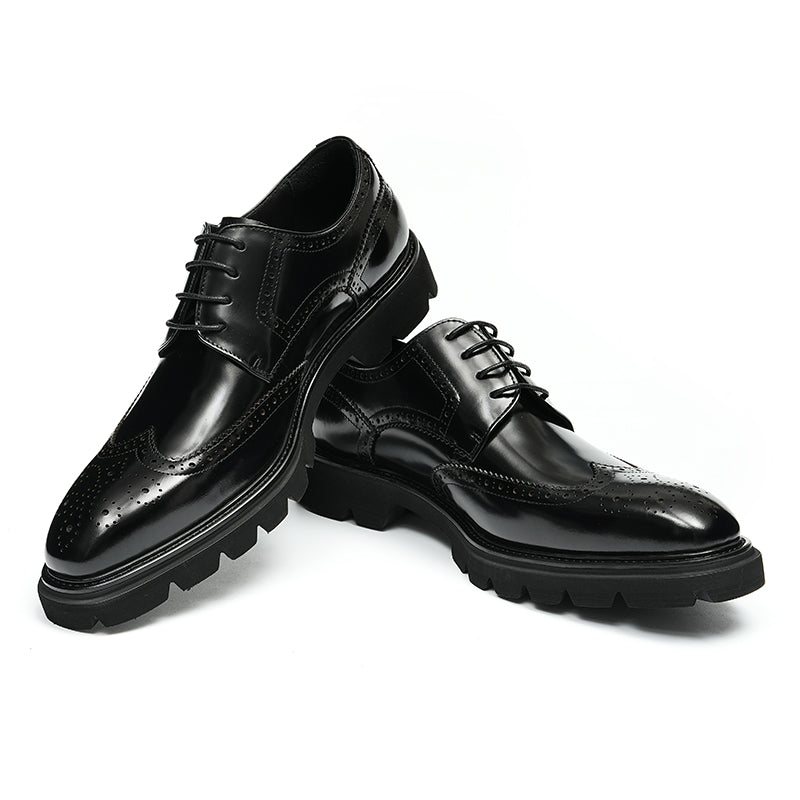 Ανδρικά Επίσημα Παπούτσια Πολυτέλεια Brogue Oxford Φόρεμα - Μαύρο 