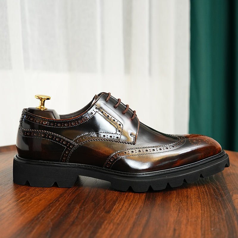 Ανδρικά Επίσημα Παπούτσια Πολυτέλεια Brogue Oxford Φόρεμα - Καφές