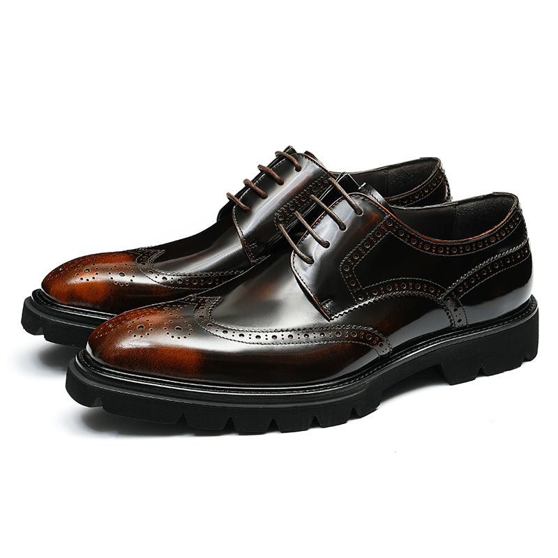 Ανδρικά Επίσημα Παπούτσια Πολυτέλεια Brogue Oxford Φόρεμα - Καφές