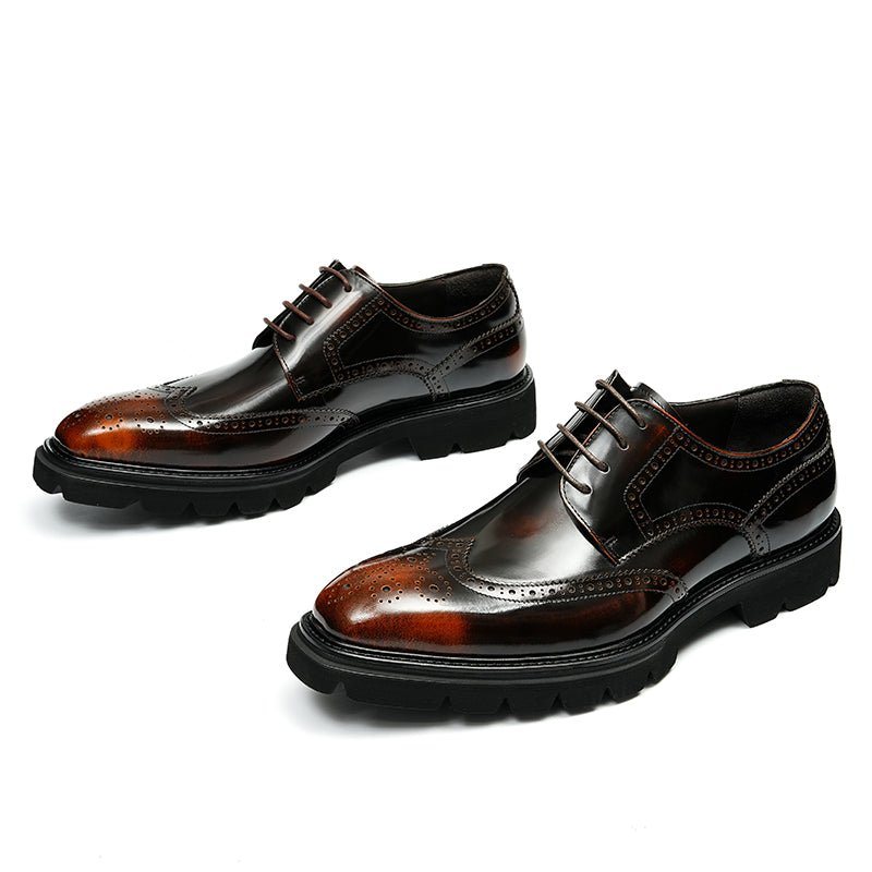 Ανδρικά Επίσημα Παπούτσια Πολυτέλεια Brogue Oxford Φόρεμα - Καφές