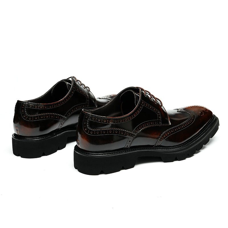 Ανδρικά Επίσημα Παπούτσια Πολυτέλεια Brogue Oxford Φόρεμα - Καφές