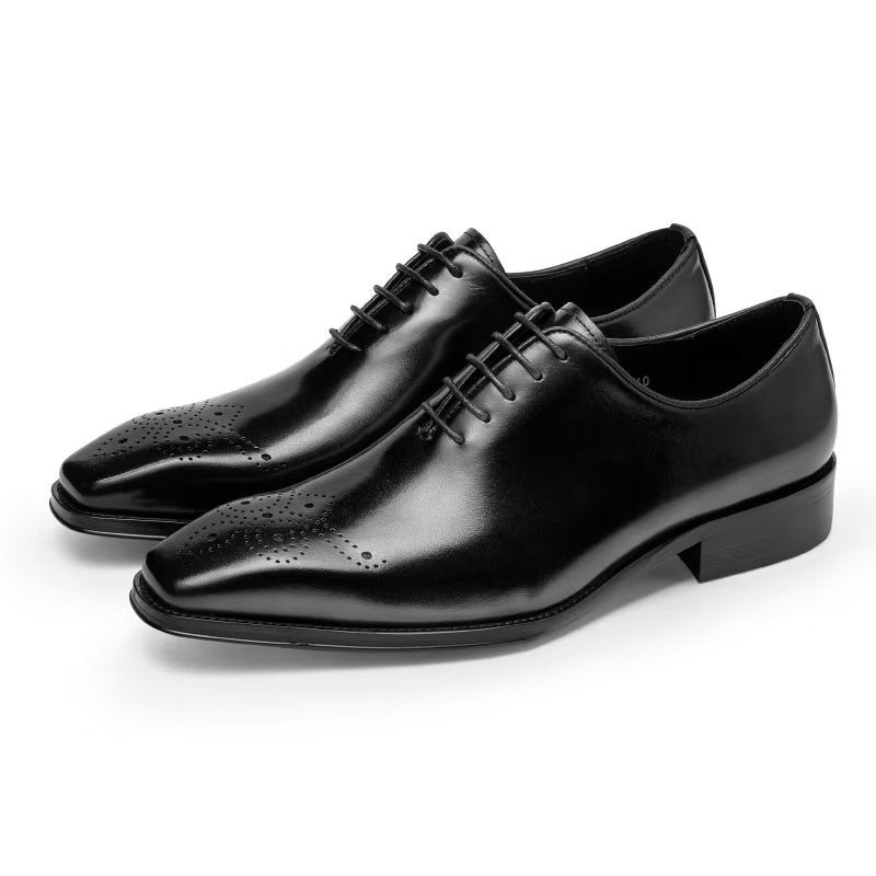 Ανδρικά Επίσημα Παπούτσια Πολυτέλεια Cow Leather Elegance Oxford - Μαύρο 