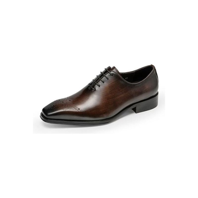 Ανδρικά Επίσημα Παπούτσια Πολυτέλεια Cow Leather Elegance Oxford - Καφές