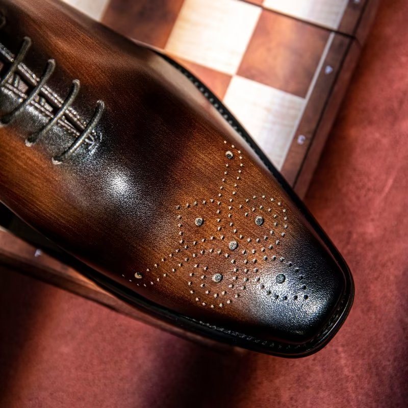 Ανδρικά Επίσημα Παπούτσια Πολυτέλεια Cow Leather Elegance Oxford - Καφές