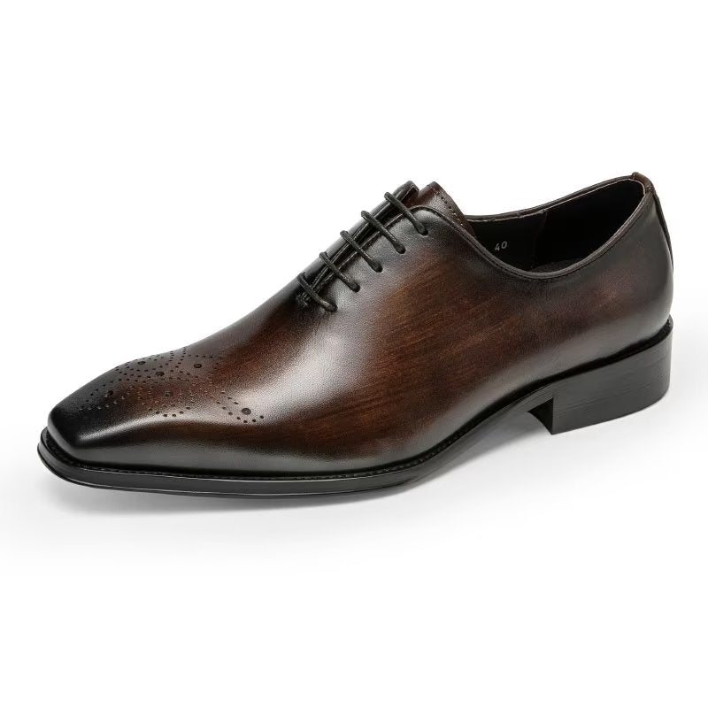 Ανδρικά Επίσημα Παπούτσια Πολυτέλεια Cow Leather Elegance Oxford - Καφές