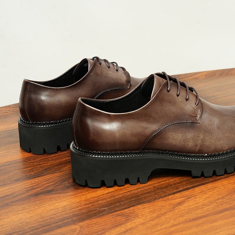 Ανδρικά Επίσημα Παπούτσια Πολυτέλεια Lace-up Brogue Oxford Dress Up - Καφές