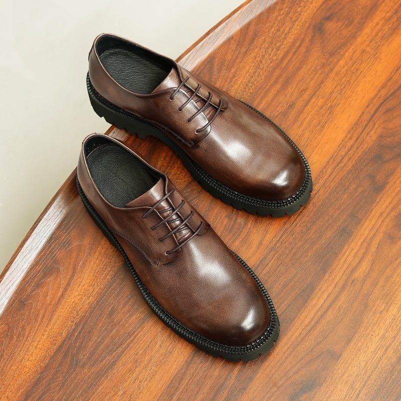 Ανδρικά Επίσημα Παπούτσια Πολυτέλεια Lace-up Brogue Oxford Dress Up - Καφές