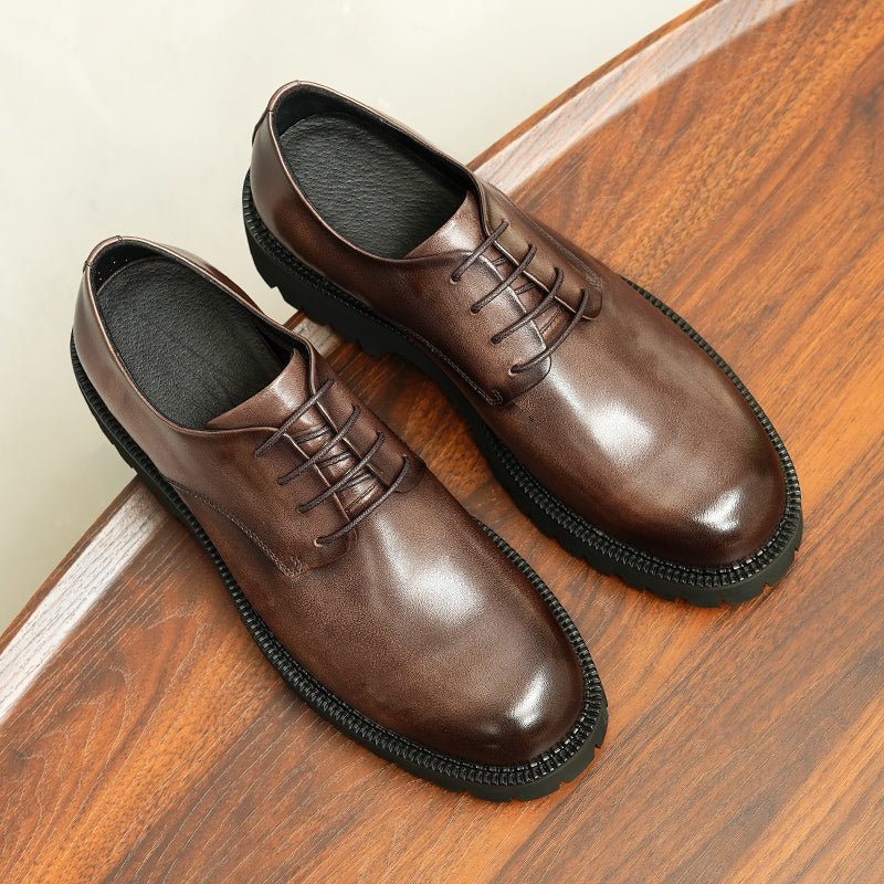 Ανδρικά Επίσημα Παπούτσια Πολυτέλεια Lace-up Brogue Oxford Dress Up - Καφές