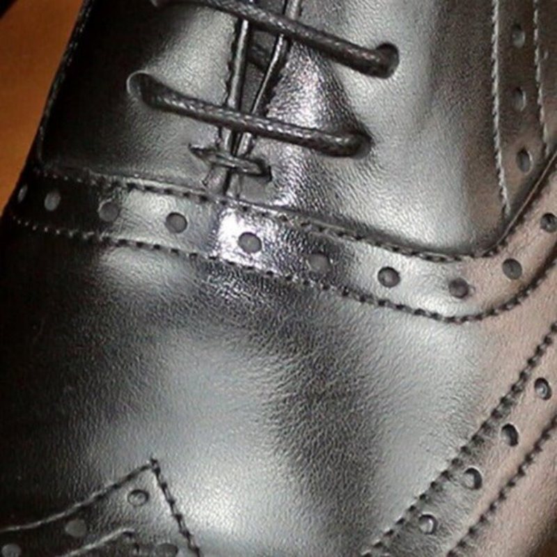 Ανδρικά Επίσημα Παπούτσια Πολυτέλεια Leather Platform Φορέματος Oxford - Μαύρο