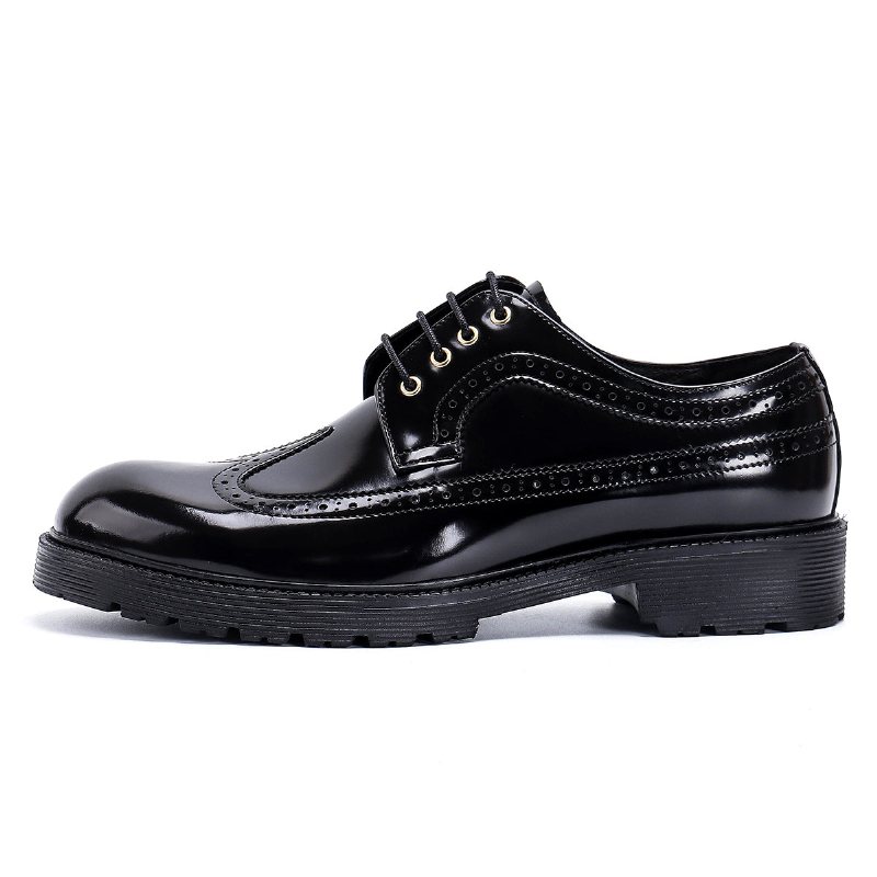 Ανδρικά Επίσημα Παπούτσια Πολυτέλεια Oxford Brogue Φόρεμα - Μαύρο 